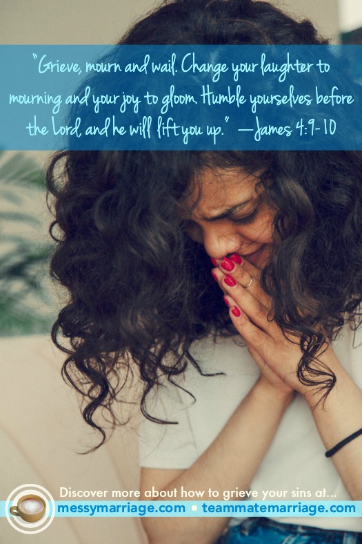 Feel like there's a huge divide between you and your spouse? It could be that you need to grieve your sins committed against your mate. Find out how at MM! #marriage #confess #confession #conflict #humble #Bible #verses #encouragement