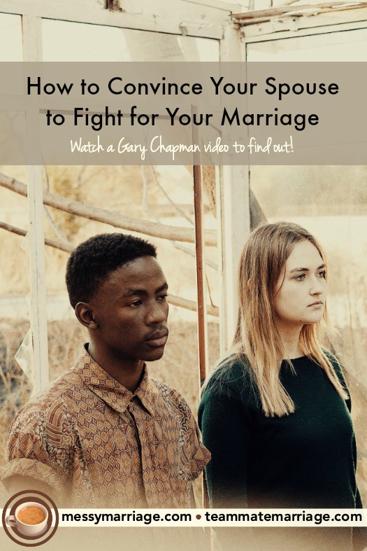 Are you in a fight for your marriage, but your spouse is ready to walk out the door? Then come by MM to watch a video by, relationship expert, Gary Chapman on ideas for how to get your spouse on board! #marriage #counseling #conflict #troubles #tips #communication #video #ideas #struggles