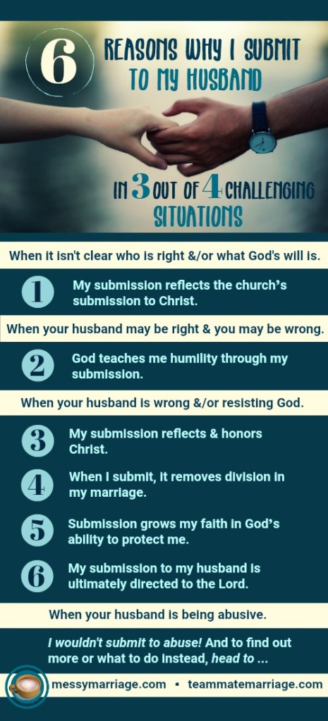 Submit to Husband - Want to know 6 reasons why you should submit to your husband? Check out this post! #marriage #submittohusband #Bible #lethusbandlead