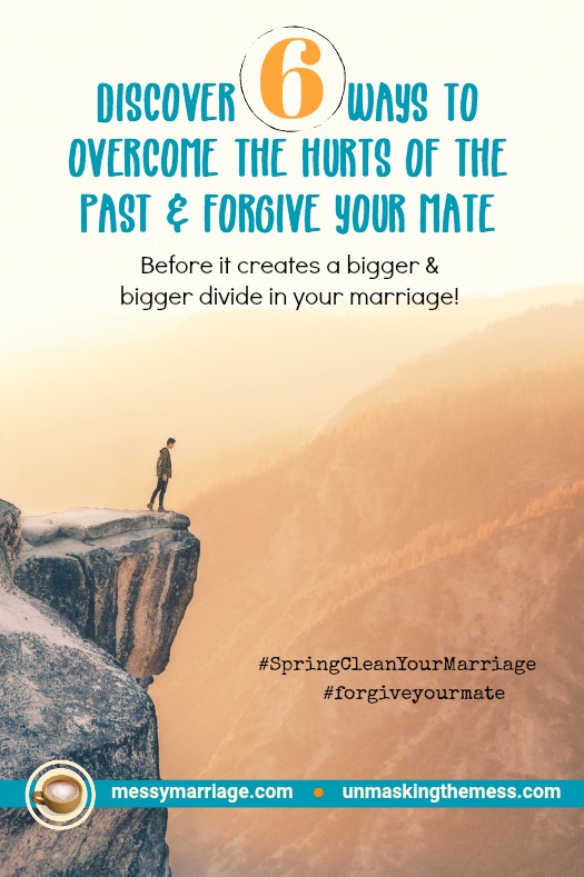 Forgive Spouse - Find out how ruminating on your mate's sins and flaws only creates a bigger divide in marriage. Then follow Julie's 5 ways to forgive and move on. #forgivemate #forgivespouse #forgiveness #messymarriage #marriagematters #ruminating #bitterness